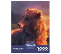 Puzzles Pour Adultes 1000 Pièces Marsican Brown Bear Puzzle Pour Adultes Jeux Relaxants Assemblage De Motifs Cadeaux Pour Les Amis Et La Famille 52x38cm/1000pcs