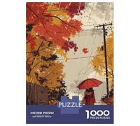 Puzzles Pour Adultes 1000 Pièces Rainy Autumn Walk Puzzles Pour Adultes - Jeu De Réflexion, Analyse Et Logique - Cadeaux D'anniversaire Et De Noël Uniques 70x50cm/1000pcs
