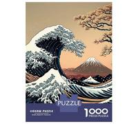 Puzzles Pour Adultes 1000 Pièces Sea Wave Japanese Art 2 Puzzle Pour Adultes Jeux Relaxants Assemblage De Motifs Cadeaux Pour Les Amis Et La Famille 70x50cm/1000pcs