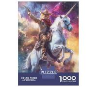 Puzzles Pour Adultes 1000 Pièces Whimsical Unicorn Cat Puzzle Pour Adultes, Jeu De Réflexion, Cadeau D'anniversaire, Défi Éducatif 38x26cm/1000pcs