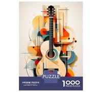 Puzzles Pour Adultes 1000 Puzzles Abstract Guitar Puzzles Pour Adolescents Jeux Amusants Course De Vitesse Manuelle Offrez-leur Des Cadeaux Pour Toute La Famille 70x50cm/1000pcs