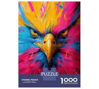 Puzzles Pour Adultes 1000 Puzzles Colorful Eagle Portrait Puzzles Pour Adolescents Jeux Amusants Course De Vitesse Manuelle Offrez-leur Des Cadeaux Pour Toute La Famille 38x26cm/1000pcs
