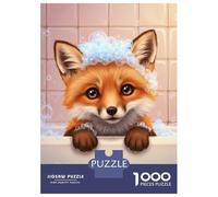 Puzzles Pour Adultes 1000 Puzzles Fox in Bathtub with Bubbles Puzzles Pour Adolescents Jeux Amusants Course De Vitesse Manuelle Offrez-leur Des Cadeaux Pour Toute La Famille 70x50cm/1000pcs
