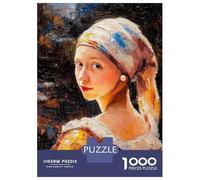 Puzzles Pour Adultes 1000 Puzzles Impressionist Inspired Girl with A Pearl Earring. Puzzles Pour Adolescents Jeux Amusants Course De Vitesse Manuelle Offrez-leur Des Cadeaux Pour Toute La Famille 70x5