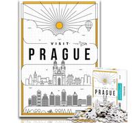 Puzzles Prague Czech Republic Puzzles 1000 Pieces for Adults,Educational Games Home Decoration Deal As Gifts for The Whole Family 75x50cm