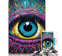Puzzles Psychedelic Eyes 1000 Piece Jigsaw Puzzle for Adults And Teenagers,Family Game Birthday Gifts.Challenge High Difficulty 50x75cm