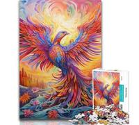 Puzzles Psychedelic Phoenix Bird 1000 Piece Jigsaw Puzzles for Adults Gifts,is Ideal As A Gift for The Whole Family Suitable for And 14 50x75cm