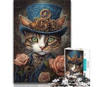 Puzzles Punk Cat Puzzles for Teenagers 1000 Pieces,Decompressing Intellectual Educational Toy Great Gifts And Toys 50x75cm