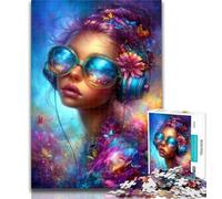 Puzzles Punk Girl Jigsaws Puzzles 1000 Pieces for Adults Gifts,Toys Educational Games Stress Relieving Unique Home Decor And Gifts 26x38cm