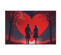 Puzzles Romantic Couple 1000 Pieces Jigsaw Puzzles For Adults Suitable For Adults And Children 12 And Up Wooden Puzzles Fun Puzzles Games (75×50cm)