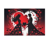 Puzzles Romantic Couple 1000 Pieces Jigsaw Puzzles For Adults Suitable For Adults And Children 12 And Up Wooden Puzzles Fun Puzzles Games (75×50cm)