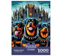 Puzzles ROTTWEILER 1000 Pieces for Adults Jigsaw Educational Games Gothic Style Home Decoration Gifts for Men for Both Adults And Children 38x26cm/1000pcs