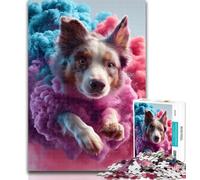 Puzzles Running Dog 1000 Pieces Jigsaw Puzzles for Adults And Teens,Learning Educational Toys Family Games Enhance Love between Couples 26x38cm