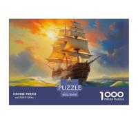 Puzzles Sailboat 1000 Pieces for Adults Challenging Puzzles Nautical Theme Ladies' Gifts Decoration Puzzle 70x50cm