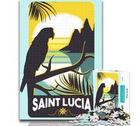 Puzzles Saint Lucia Jigsaw Puzzles for Teenagers 1000 Pieces,Wall Decoration Unique Birthday And Xmas Gifts Suitable for And 14 75x50cm