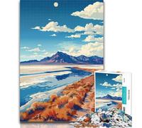 Puzzles Salt Flats Landscape 1000 Piece Jigsaw Puzzles for Teenagers,Birthday Present, Gifts, Wall Art for And Age 14 Years Up 75x50cm