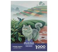Puzzles Selkirk Rex Cat 1000 Pieces Challenge Game for Adults,Tranquil Rural Landscape Impossible Jigsaw Puzzle 1000 Piece Educational Game Home Decoration 70x50cm/1000pcs