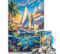 Puzzles Ship Sailing on The Ocean Puzzles for Teenagers 1000 Pieces,Decompressing Intellectual Educational Toy Great Gifts And Toys 50x75cm