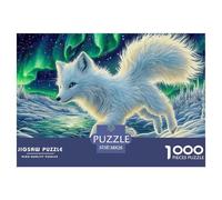 Puzzles Snow Fox 1000 Piece for Adults Challenging Puzzles Animal Theme Ladies' Gifts Home Decoration 38x26cm