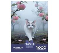 Puzzles Snowshoe Cat 1000 Piece Challenge Game for Adults,Peaceful Orchard Impossible Jigsaw Puzzles 1000 Piece Educational Games for Adults Or Families 70x50cm/1000pcs