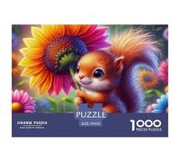 Puzzles Squirrel 1000 Piece Jigsaw Challenge Toy Forest Animal Theme Decoration Puzzle Gifts for Men for Both Adults And Children 70x50cm/1000pcs