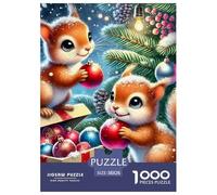 Puzzles Squirrel 1000 Piece Puzzle Puzzles for Adults Educational Games Christmas Theme Ladies' Gifts Decoration Puzzle 38x26cm/1000pcs