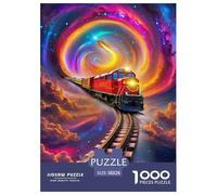 Puzzles Steam Train 1000 Pieces Puzzles for Adults Jigsaw Educational Games Dream Train Ladies' Gifts Decoration Puzzle 38x26cm/1000pcs