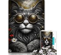 Puzzles Steampunk Cat 1000 Pieces Jigsaw Puzzles For Teens And Adults,Toys Educational Games Stress Relieving Great Gifts And Toys 50x75cm