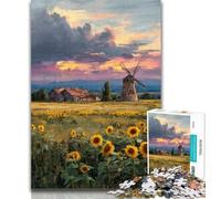 Puzzles Sunflower Farm Puzzles for Teenagers 1000 Pieces,Decompressing Intellectual Educational Toy Great Gifts And Toys 50x75cm