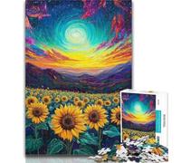 Puzzles Sunflower Jigsaw Puzzles for Adults 1000 Pieces,for Educational Game Challenge Toy Artists Collection, Fine Art 26x38cm