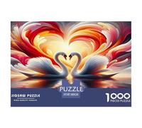 Puzzles Swan 1000 Pieces Challenge Game for Adults Dreamy Light And Shadow Lake Impossible Jigsaw Puzzles 1000 Pieces Educational Game Home Decoration 38x26cm/1000pcs