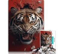 Puzzles Tiger Portrait 1000 Piece Jigsaw Puzzles for Adults Gifts,is Ideal As A Gift for The Whole Family Suitable for And 14 (26x38cm)