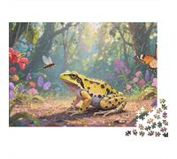 Puzzles Tree Frog 1000 Pieces Challenge Game for Adults,Rainforest Ecology Impossible Jigsaw Puzzle 1000 Piece Educational Game Home Decoration 1000pcs (75x50cm)