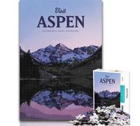 Puzzles Visit Aspen 1000 Piece Jigsaw Puzzles for Teenagers,Birthday Present, Gifts, Wall Art for And Age 14 Years Up 26x38cm