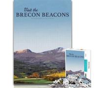 Puzzles Visit Brecon Beacons Jigsaw Puzzles for Teenagers 1000 Pieces,Wall Decoration Unique Birthday And Xmas Gifts Suitable for And 14 75x50cm