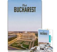 Puzzles Visit Bucharest Jigsaw Puzzles for Teenagers 1000 Pieces,Wall Decoration Unique Birthday And Xmas Gifts Suitable for And 14 26x38cm