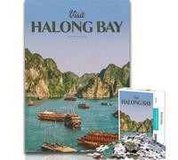 Puzzles Visit Halong Bay Puzzles 1000 Pieces for Teenagers,Decompressing Intellectual Educational Toy Secret Santa Gifts 26x38cm