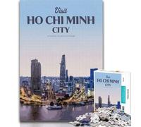Puzzles Visit Ho Chi Minh City Puzzles 1000 Pieces for Teenagers,Decompressing Intellectual Educational Toy Secret Santa Gifts 75x50cm