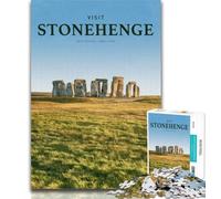 Puzzles Visit Stonehenge Jigsaw Puzzles for Teenagers 1000 Pieces,Wall Decoration Unique Birthday And Xmas Gifts Suitable for And 14 75x50cm