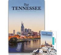 Puzzles Visit Tennessee Jigsaw Puzzles for Teenagers 1000 Pieces,Wall Decoration Unique Birthday And Xmas Gifts Suitable for And 14 26x38cm