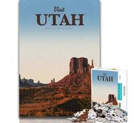 Puzzles Visit Utah Puzzles 1000 Pieces for Adults,Educational Games Home Decoration Deal As Gifts for The Whole Family 26x38cm