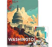 Puzzles Washington Capitol Puzzles 1000 Pieces for Teenagers,Decompressing Intellectual Educational Toy Secret Santa Gifts 26x38cm