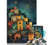 Puzzles Whimsical Cityscape 1000 Pieces Jigsaw Puzzles For Teens And Adults,Educational Toys Is Ideal As A Gift for The Whole Family 26x38cm