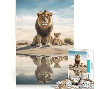 Puzzles Wild Lions in Savannah