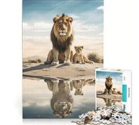 Puzzles Wild Lions in Savannah