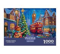 Puzzles Winter Town 1000 Pieces for Adults Jigsaw Challenging Puzzles Christmas Village Gifts for Men Decoration Puzzle 70x50cm/1000pcs