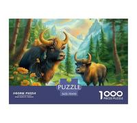 Puzzles Yak 1000 Pieces for Adults Jigsaw Puzzle Games Cattle on The Plateau Decoration Puzzle Gifts for Men for Both Adults And Children 70x50cm/1000pcs