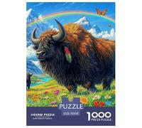 Puzzles Yak 1000 Pieces for Adults Jigsaw Puzzle Games Cattle on The Plateau Decoration Puzzle Gifts for Men for Kids And Adults 70x50cm/1000pcs