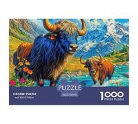 Puzzles Yak 1000 Pieces for Adults Jigsaw Puzzle Games Cattle on The Plateau Decoration Puzzle Gifts for Men for Kids And Adults 70x50cm/1000pcs