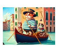 Puzzles500 Pieces for Adults jigsaw puzzles for adults 500 Piece Puzzle Challenging Game for The Whole for Women, Gifts for Men, Theme:Sailor Cat